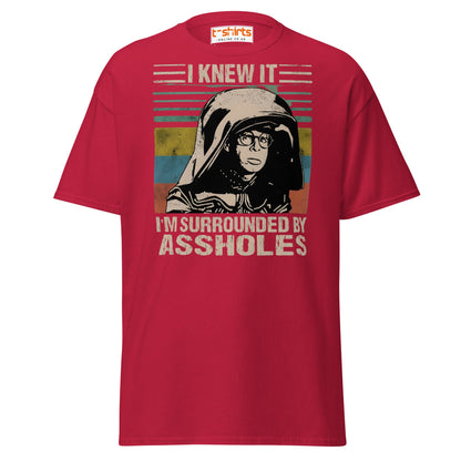 I Knew It Funny Retro Space Helmet Parody T-Shirt - Cardinal - T-Shirts Online