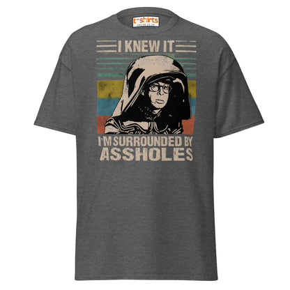 I Knew It Funny Retro Space Helmet Parody T-Shirt - Dark Heather - T-Shirts Online