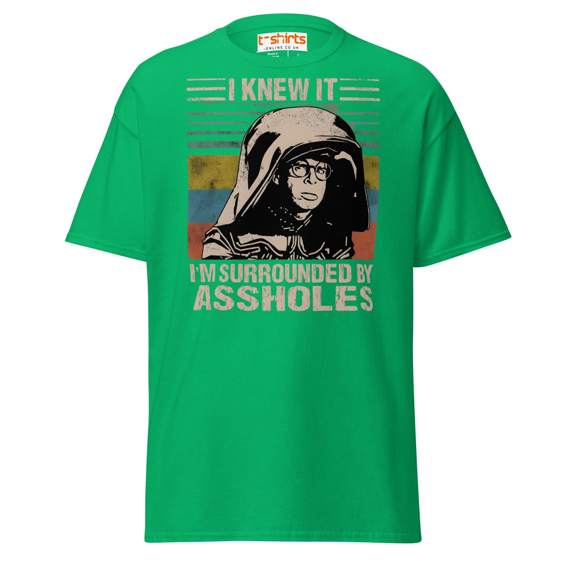 I Knew It Funny Retro Space Helmet Parody T-Shirt - Irish Green - T-Shirts Online