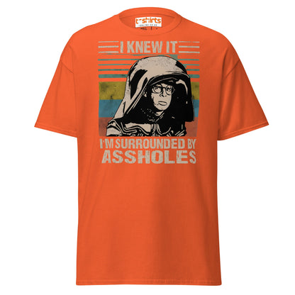 I Knew It Funny Retro Space Helmet Parody T-Shirt - Orange - T-Shirts Online