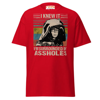 I Knew It Funny Retro Space Helmet Parody T-Shirt - Red - T-Shirts Online