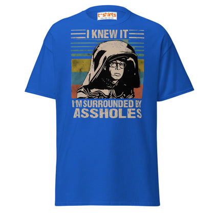 I Knew It Funny Retro Space Helmet Parody T-Shirt - Royal - T-Shirts Online