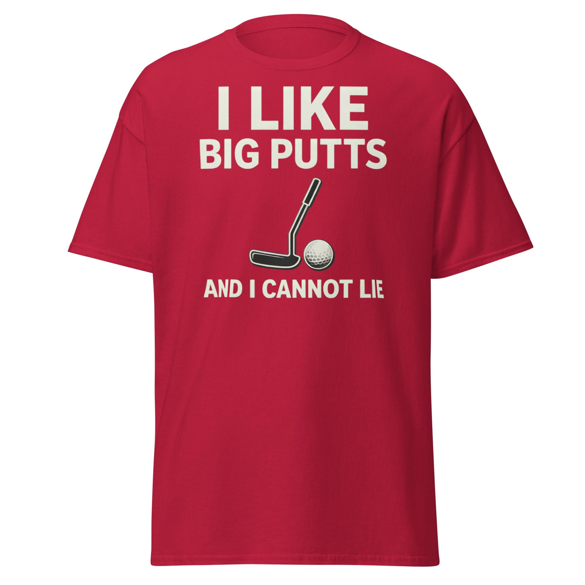 I Like Big Putts T-Shirt - Funny Golf Pun Graphic Tee - Cardinal - T-Shirts Online