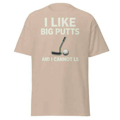 I Like Big Putts T-Shirt - Funny Golf Pun Graphic Tee - Sand - T-Shirts Online