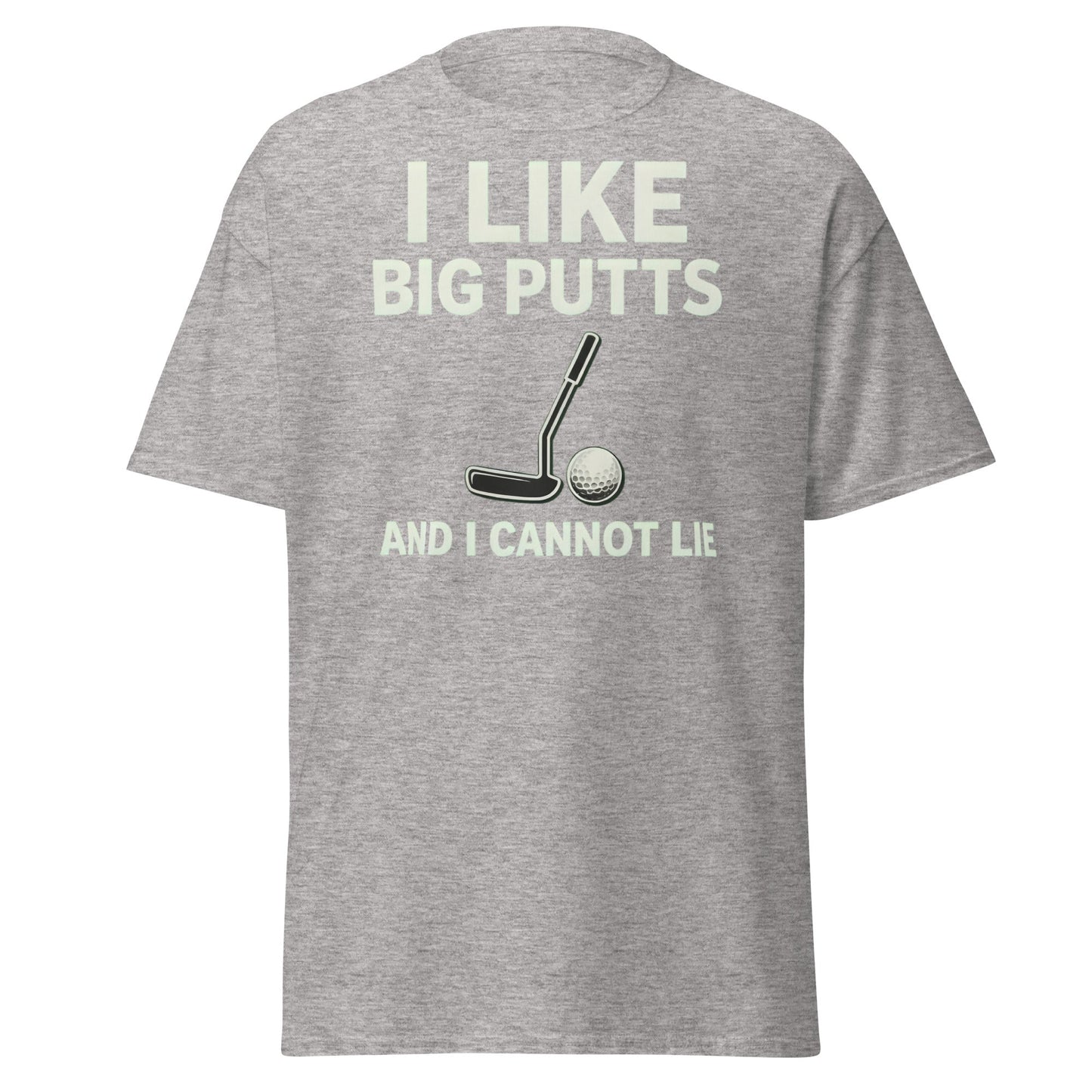 I Like Big Putts T-Shirt - Funny Golf Pun Graphic Tee - Sport Grey - T-Shirts Online