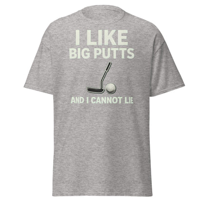 I Like Big Putts T-Shirt - Funny Golf Pun Graphic Tee - Sport Grey - T-Shirts Online