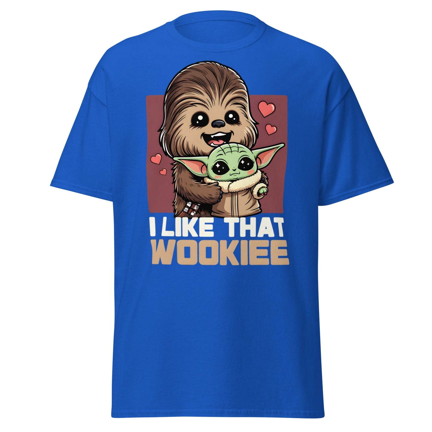 I Like That Wookiee T-Shirt - Cute Grogu & Chewbacca Tee - Royal - T-Shirts Online