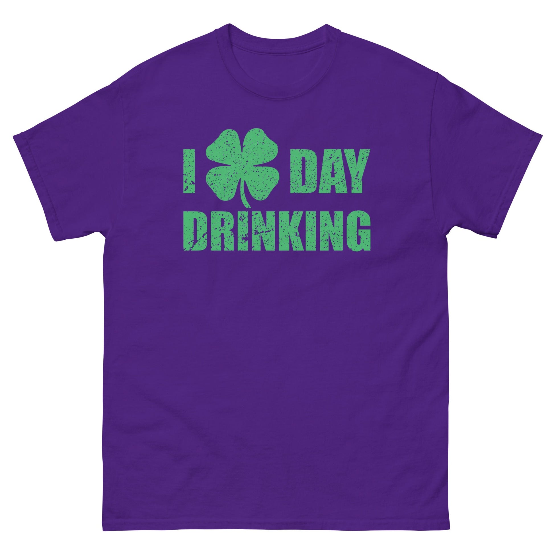 I Love Day Drinking | Paddys Day T-Shirt - Purple - T-Shirts Online