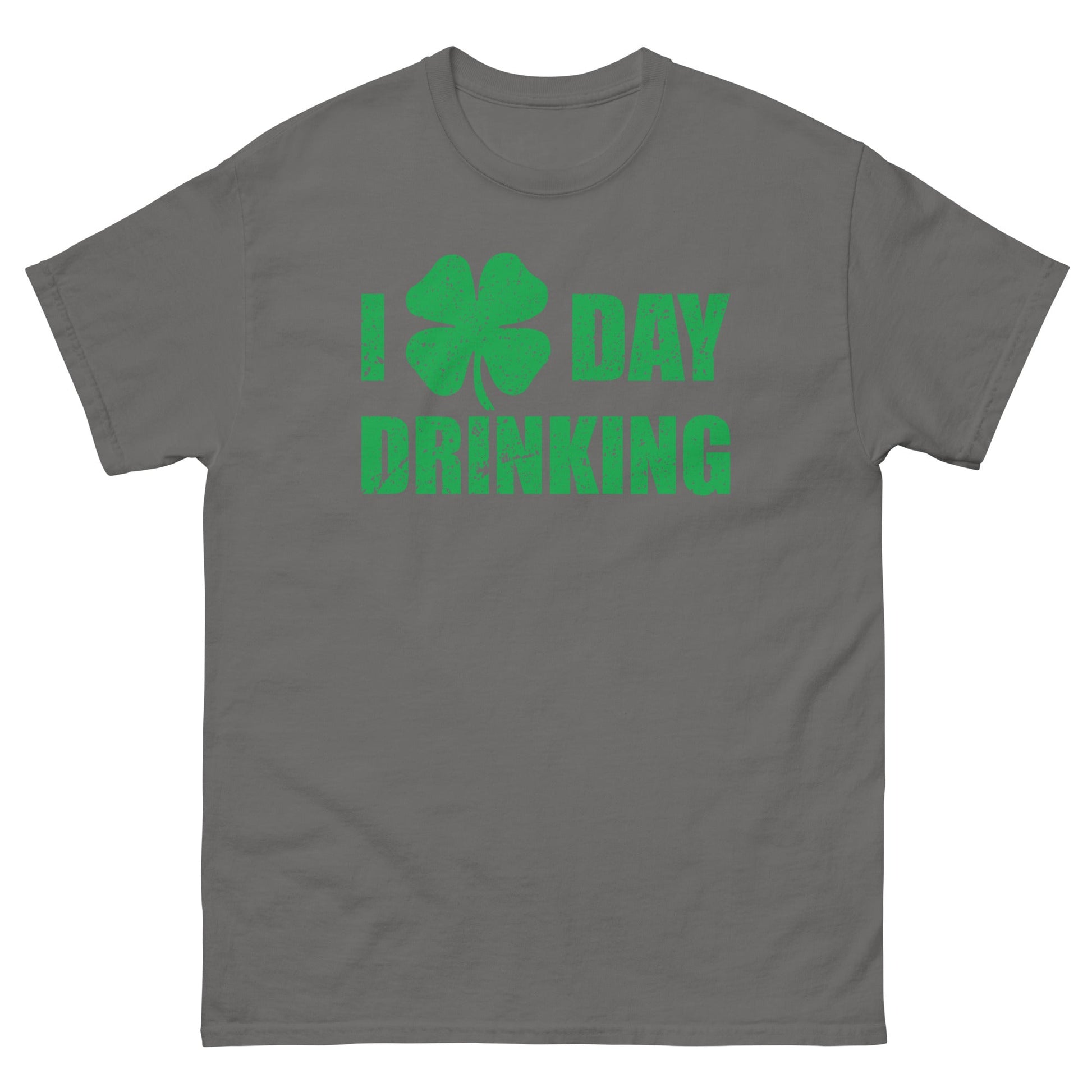 I Love Day Drinking | Paddys Day T-Shirt - Charcoal - T-Shirts Online