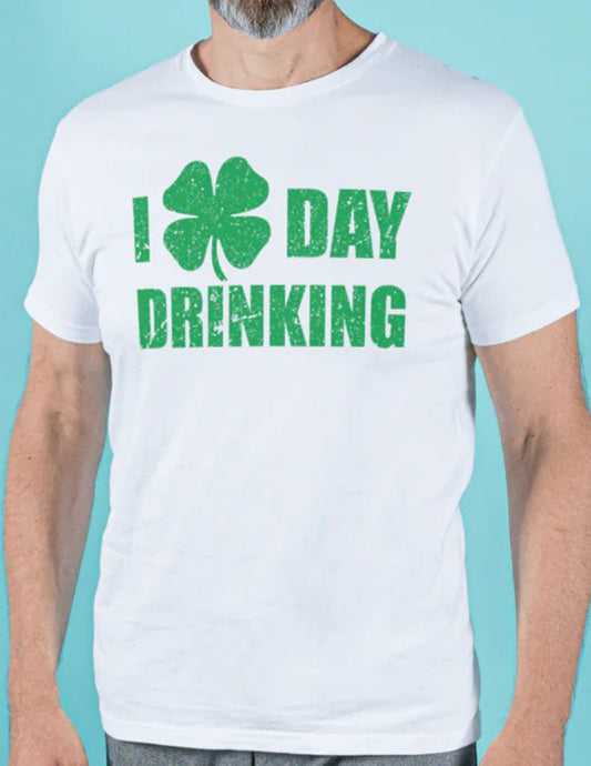 I Love Day Drinking | Paddys Day T-Shirt - Black - T-Shirts Online