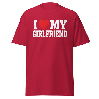 I Love My Girlfriend T-Shirt – Cute Romantic Heart Tee - Cardinal - T-Shirts Online