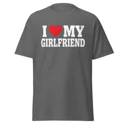 I Love My Girlfriend T-Shirt – Cute Romantic Heart Tee - Charcoal - T-Shirts Online