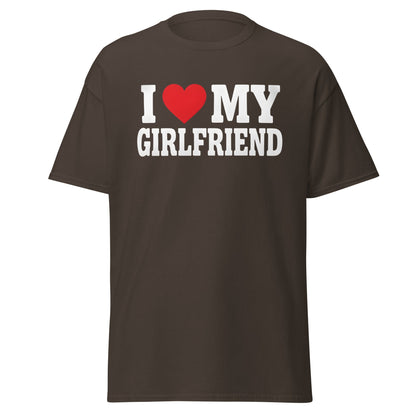 I Love My Girlfriend T-Shirt – Cute Romantic Heart Tee - Dark Chocolate - T-Shirts Online