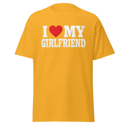 I Love My Girlfriend T-Shirt – Cute Romantic Heart Tee - Gold - T-Shirts Online