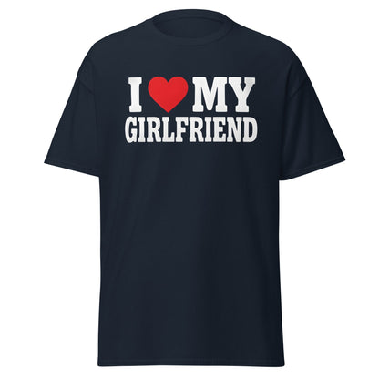 I Love My Girlfriend T-Shirt – Cute Romantic Heart Tee - Navy - T-Shirts Online