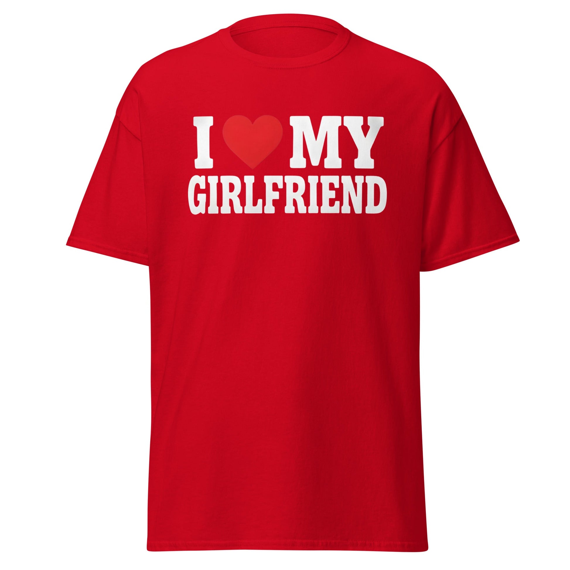 I Love My Girlfriend T-Shirt – Cute Romantic Heart Tee - Red - T-Shirts Online