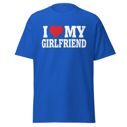 I Love My Girlfriend T-Shirt – Cute Romantic Heart Tee - Royal - T-Shirts Online