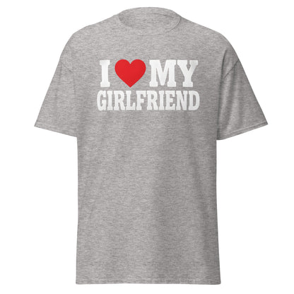 I Love My Girlfriend T-Shirt – Cute Romantic Heart Tee - Sport Grey - T-Shirts Online