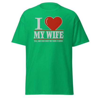 I Love My Wife T-Shirt | Funny Husband Gift Tee - Irish Green - T-Shirts Online