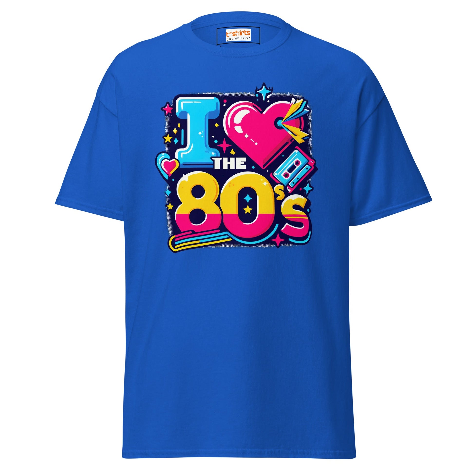 I Love the 80's | Retro T-Shirt - Royal - T-Shirts Online