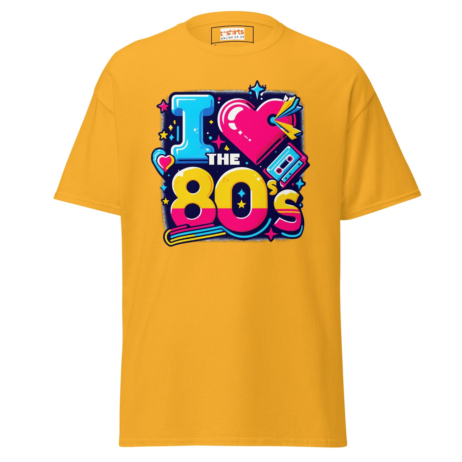 I Love the 80's | Retro T-Shirt - Gold - T-Shirts Online
