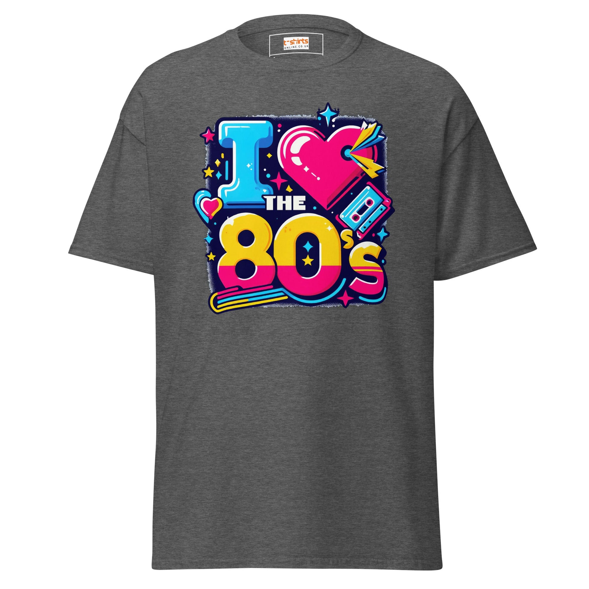 I Love the 80's | Retro T-Shirt - Dark Heather - T-Shirts Online