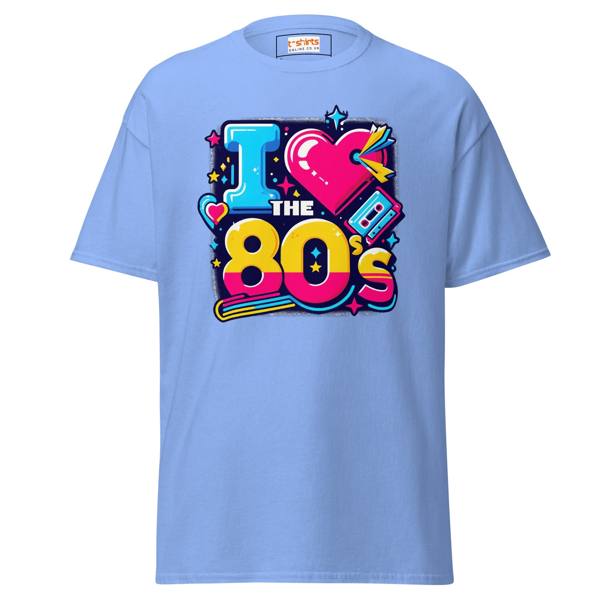 I Love the 80's | Retro T-Shirt - Carolina Blue - T-Shirts Online