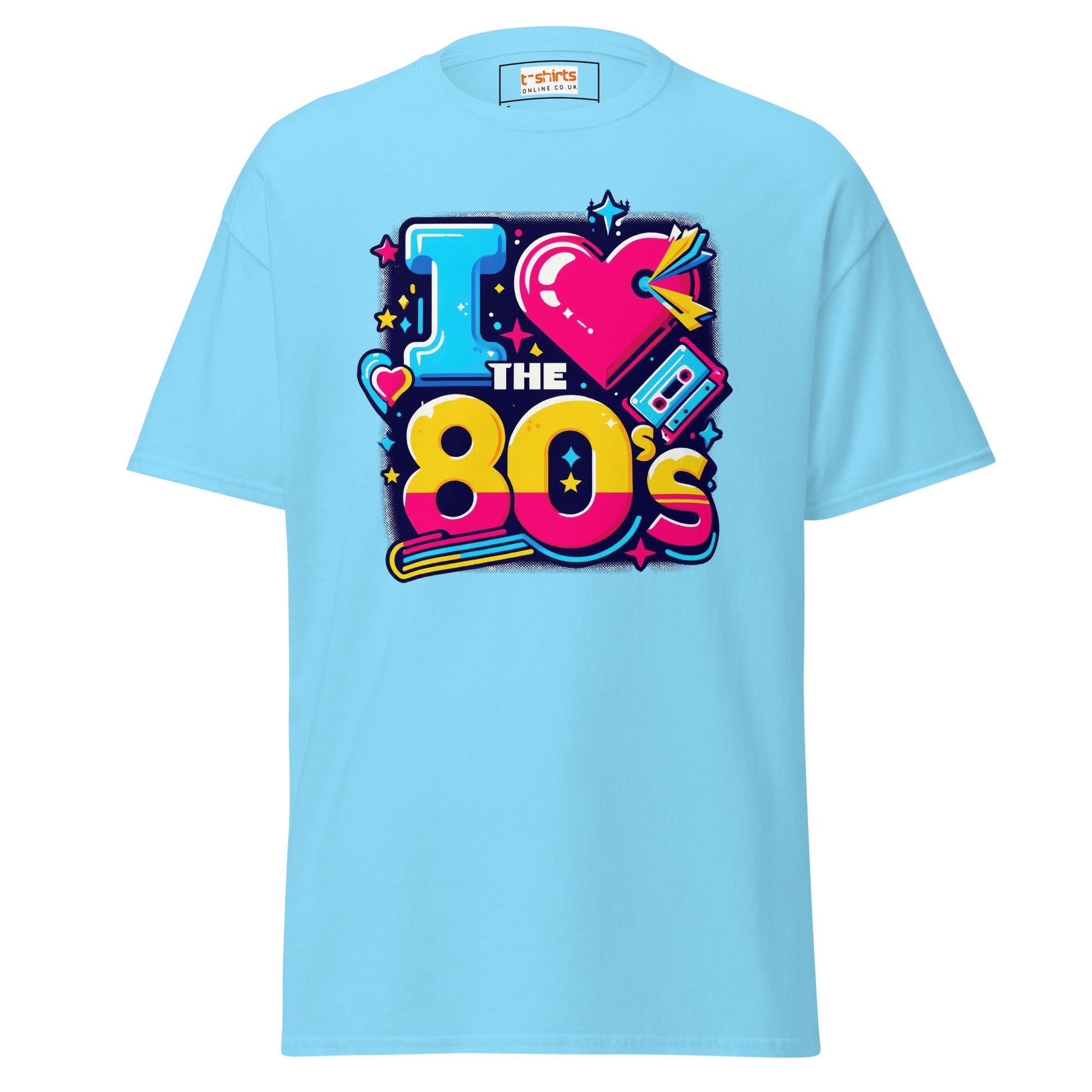 I Love the 80's | Retro T-Shirt - Sky - T-Shirts Online