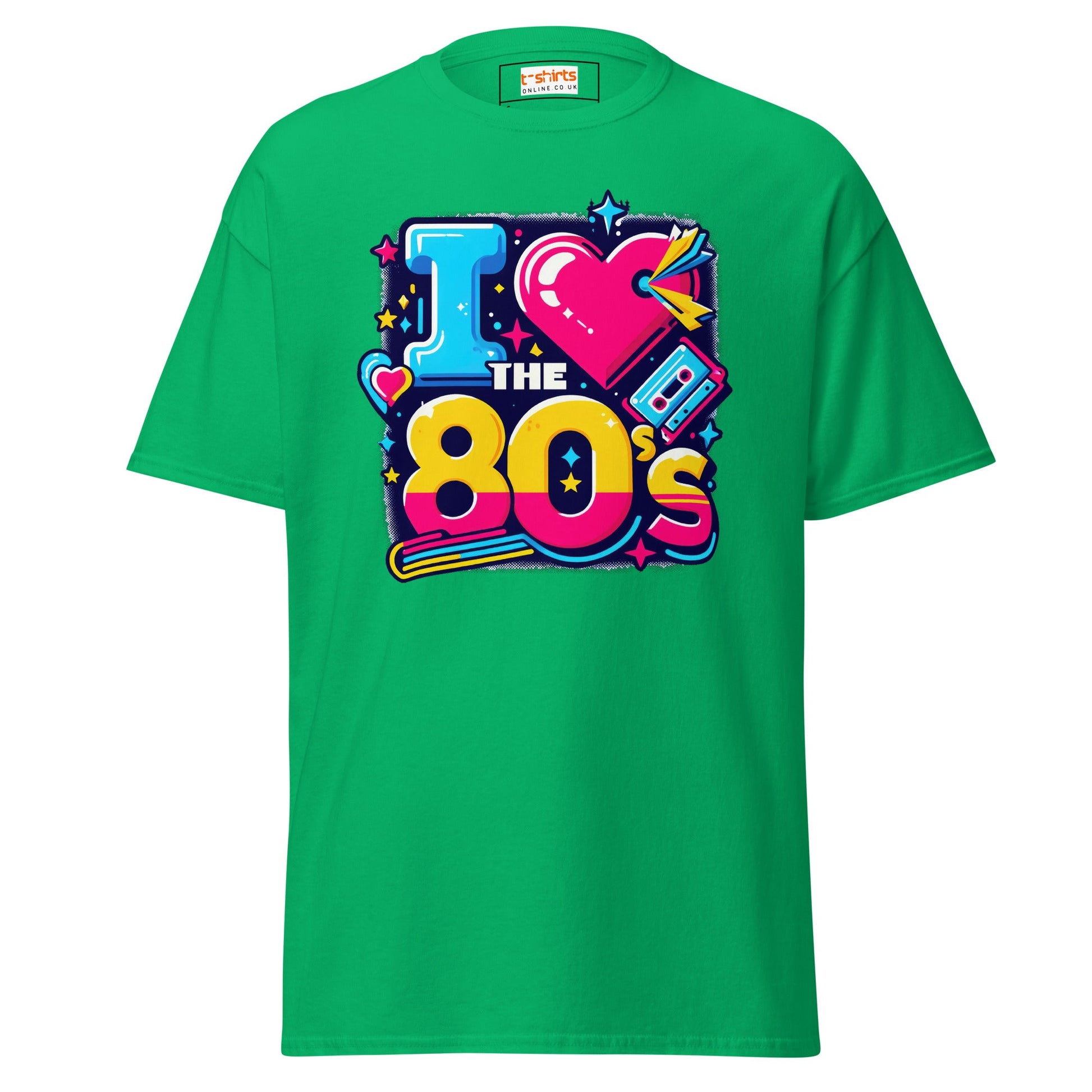 I Love the 80's | Retro T-Shirt - Irish Green - T-Shirts Online