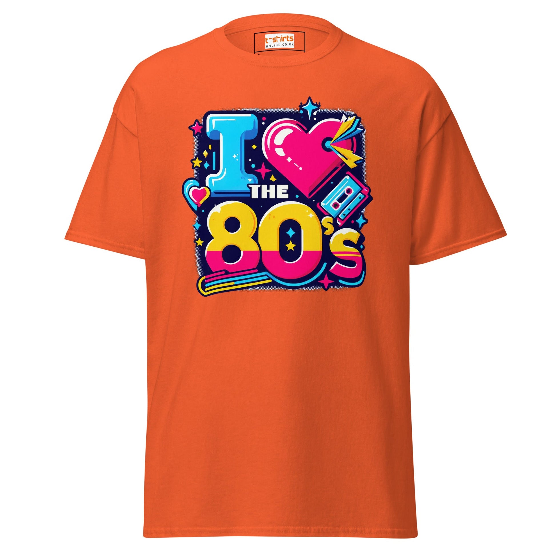 I Love the 80's | Retro T-Shirt - Orange - T-Shirts Online