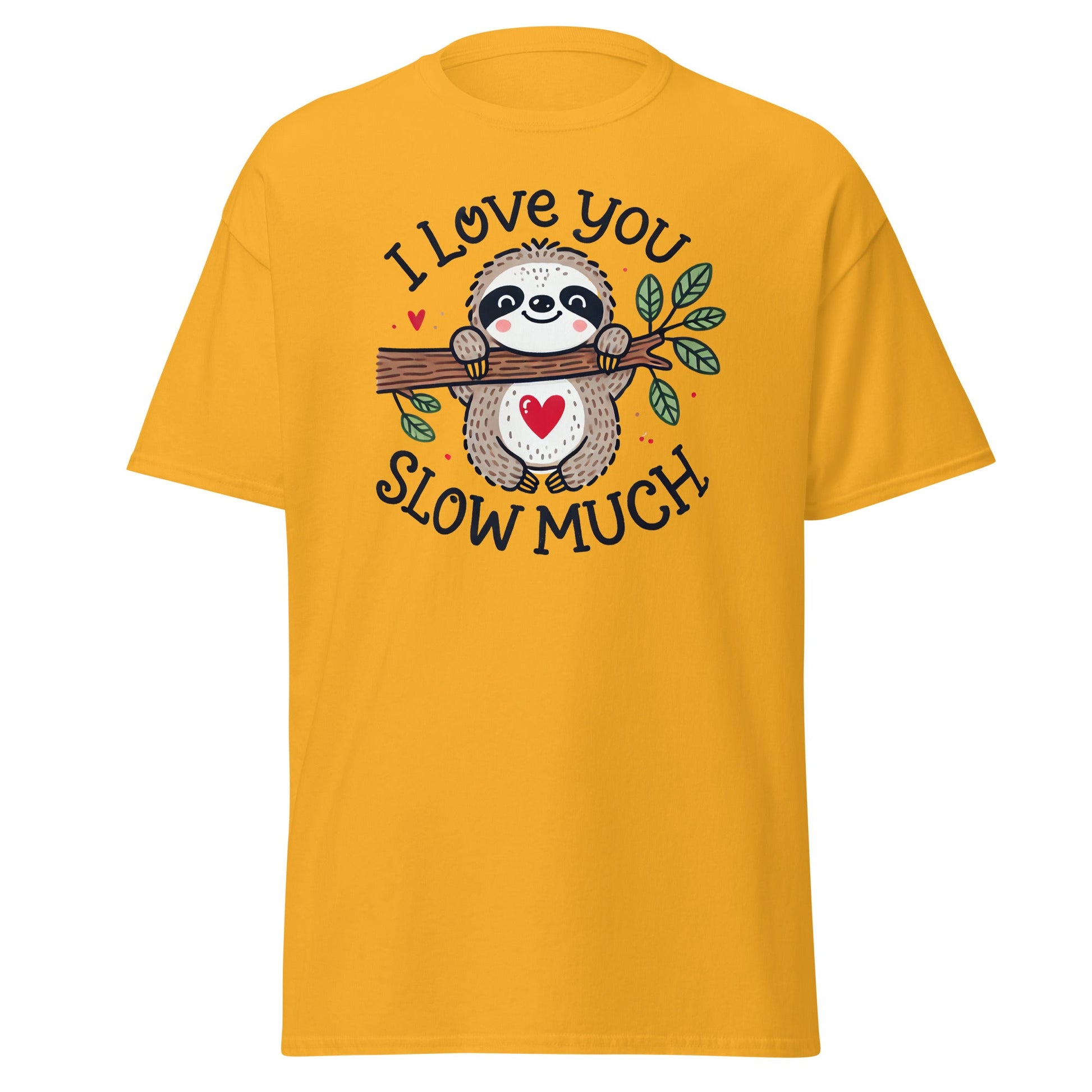 I Love You | Sloth T-Shirt - Gold - T-Shirts Online