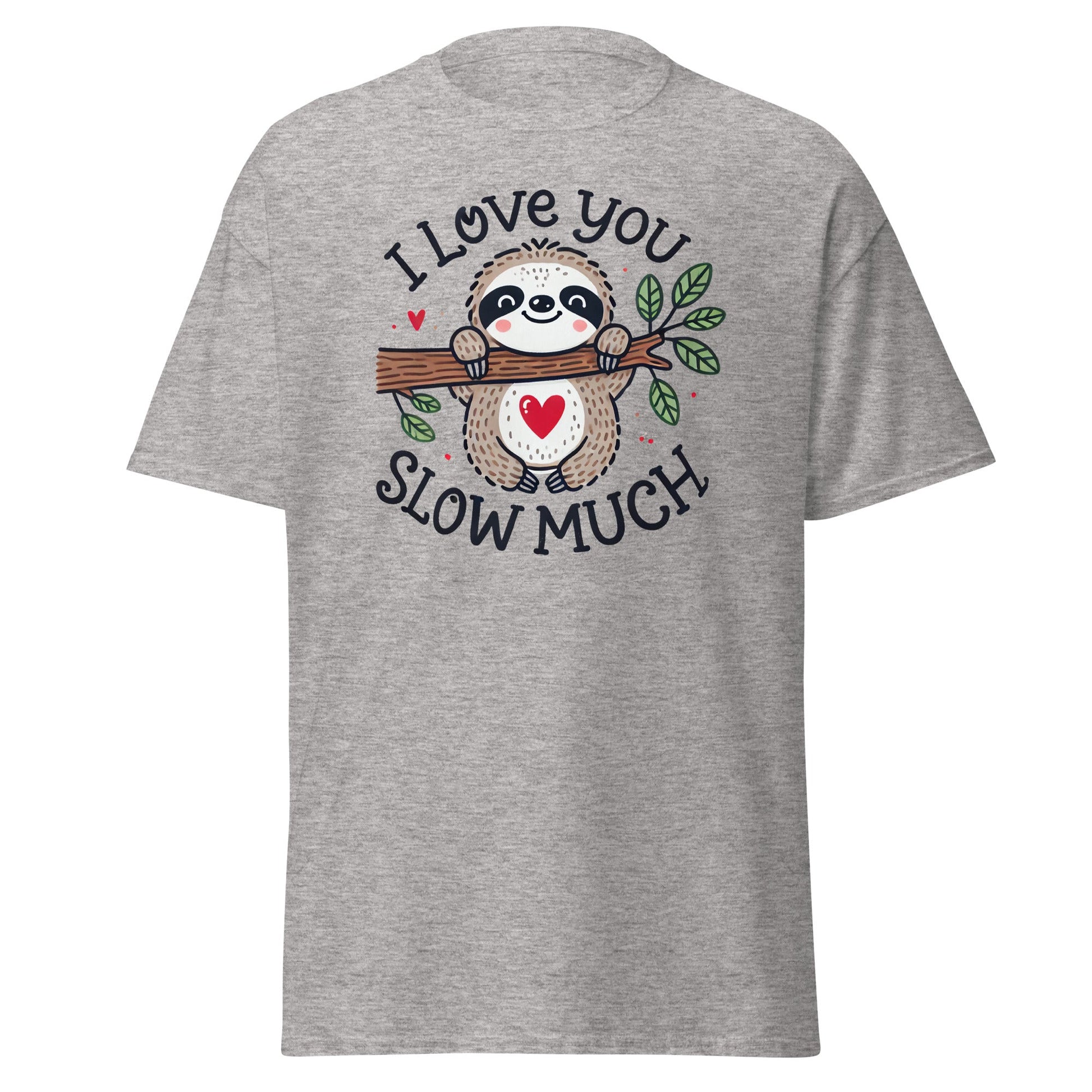 I Love You | Sloth T-Shirt - Sport Grey - T-Shirts Online