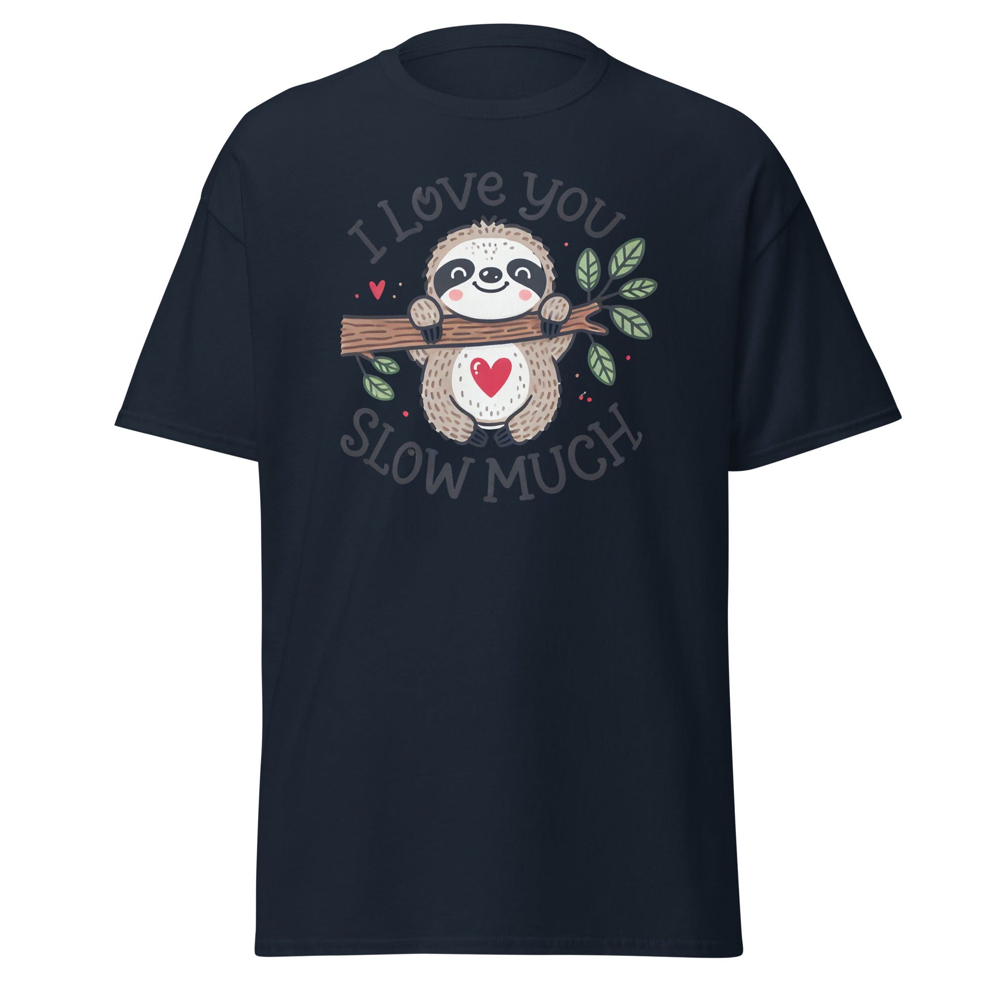 I Love You | Sloth T-Shirt - Navy - T-Shirts Online