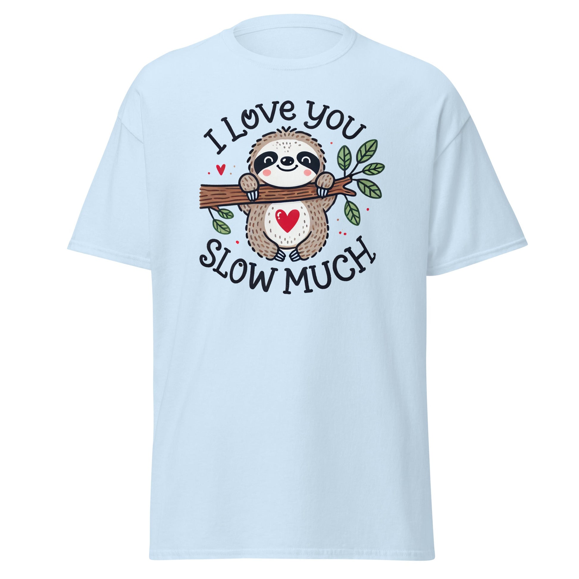 I Love You | Sloth T-Shirt - Light Blue - T-Shirts Online