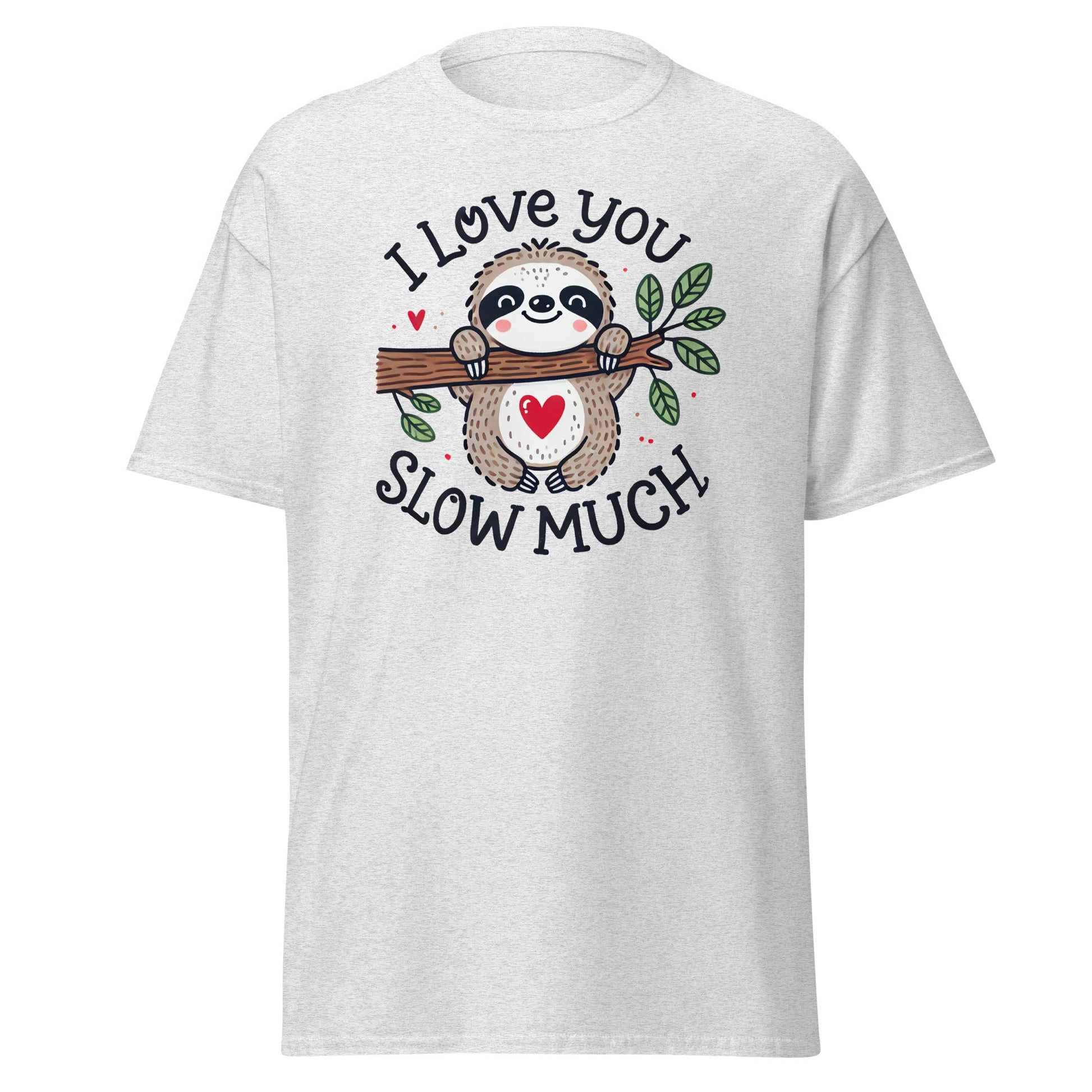 I Love You | Sloth T-Shirt - Ash - T-Shirts Online