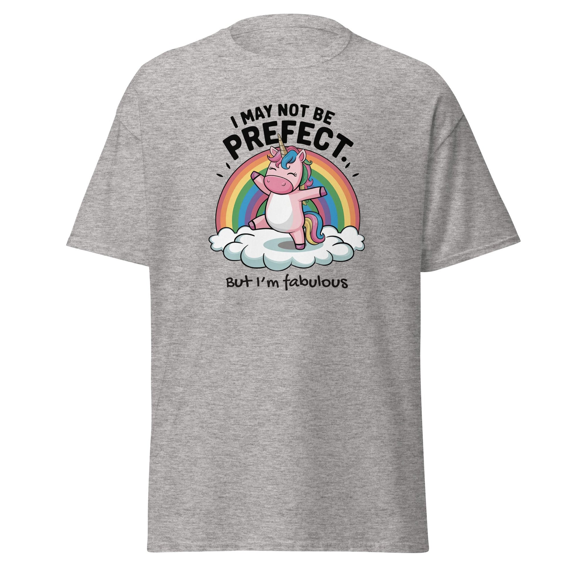 I May Not be Perfect | Unicorn T-Shirt - Sport Grey - T-Shirts Online
