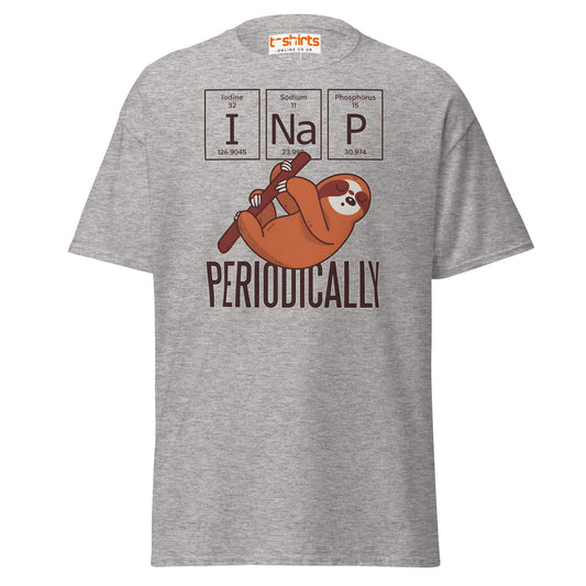 I NaP Periodically T-Shirt – Funny Science Sloth Tee - Sport Grey - T-Shirts Online