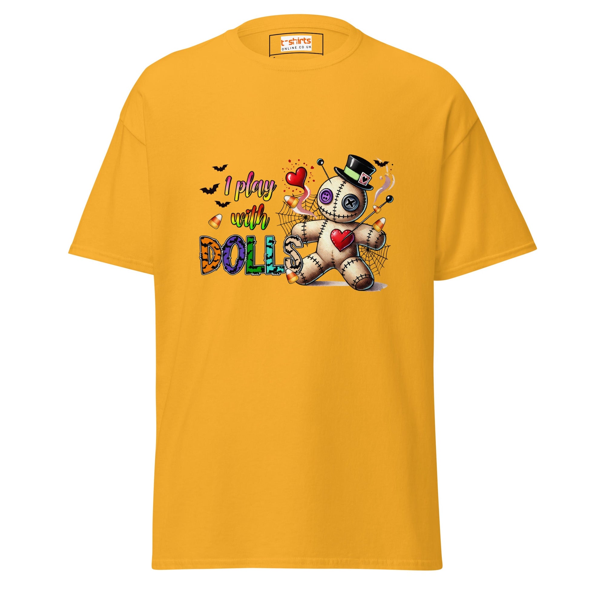 I Play with Dolls | Voodoo Doll T-Shirt - Gold - T-Shirts Online