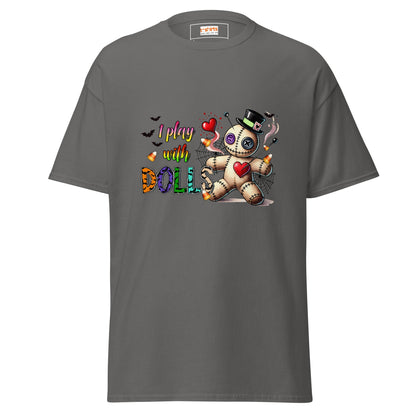 I Play with Dolls | Voodoo Doll T-Shirt - Charcoal - T-Shirts Online