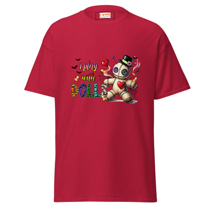 I Play with Dolls | Voodoo Doll T-Shirt - Cardinal - T-Shirts Online