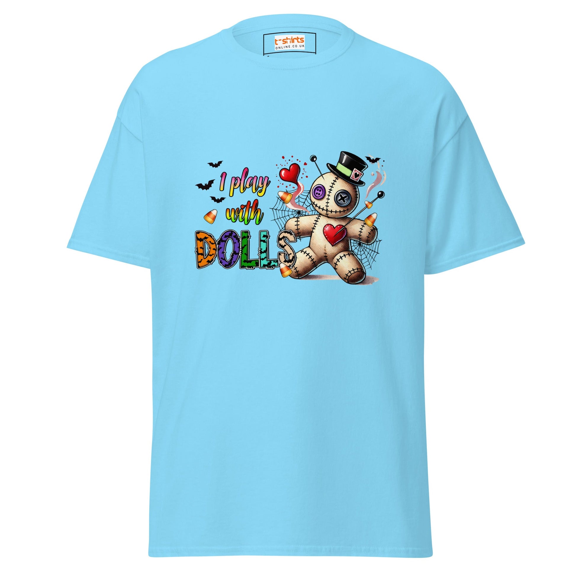 I Play with Dolls | Voodoo Doll T-Shirt - Sky - T-Shirts Online