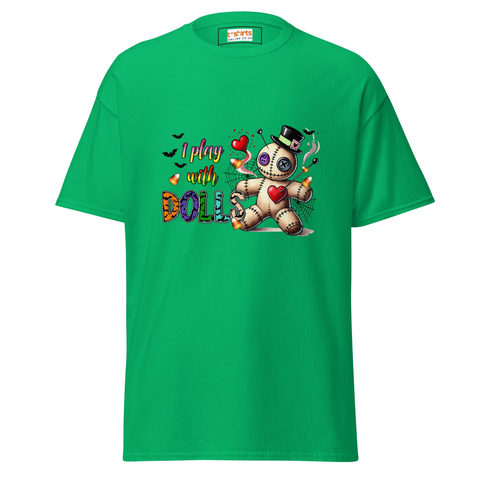 I Play with Dolls | Voodoo Doll T-Shirt - Irish Green - T-Shirts Online