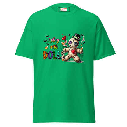 I Play with Dolls | Voodoo Doll T-Shirt - Irish Green - T-Shirts Online
