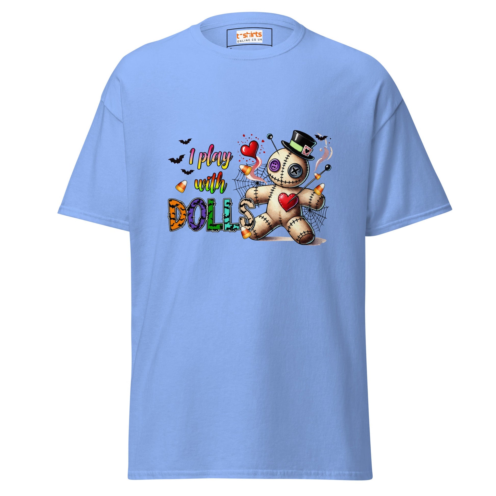 I Play with Dolls | Voodoo Doll T-Shirt - Carolina Blue - T-Shirts Online