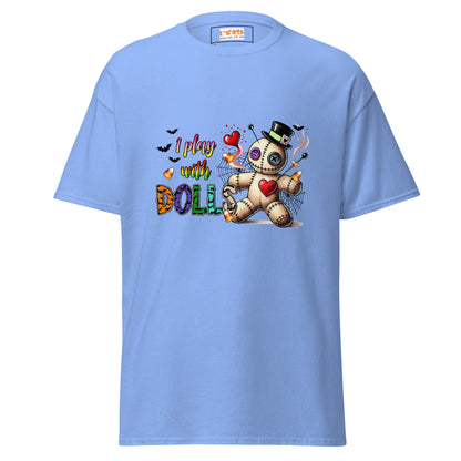 I Play with Dolls | Voodoo Doll T-Shirt - Carolina Blue - T-Shirts Online