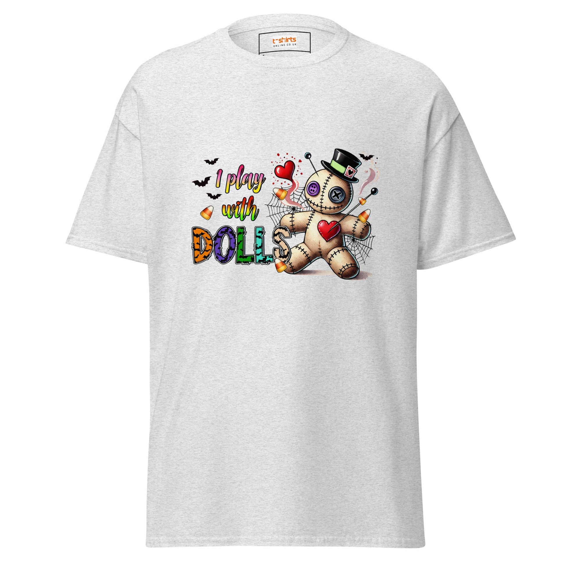 I Play with Dolls | Voodoo Doll T-Shirt - Ash - T-Shirts Online
