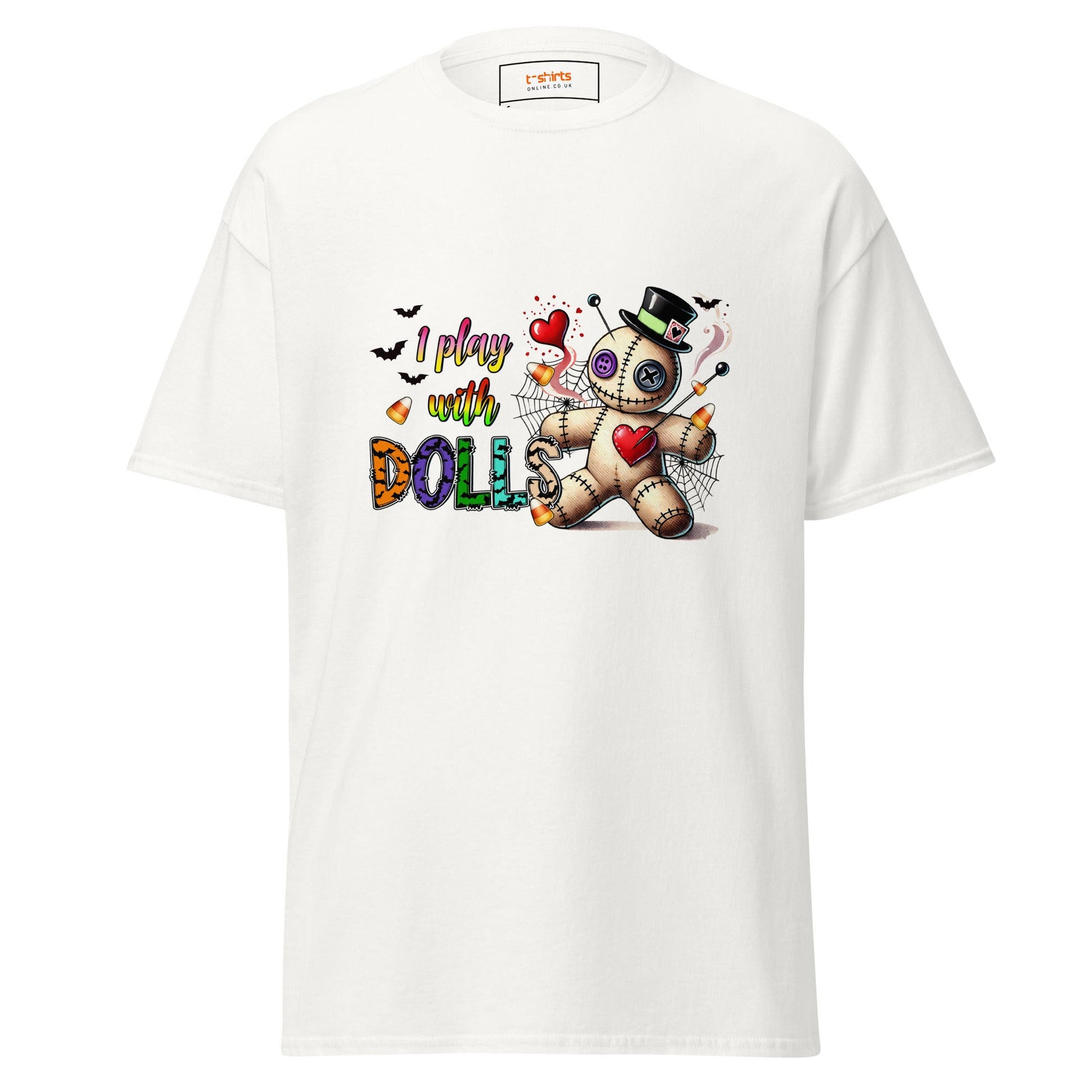 I Play with Dolls | Voodoo Doll T-Shirt - White - T-Shirts Online