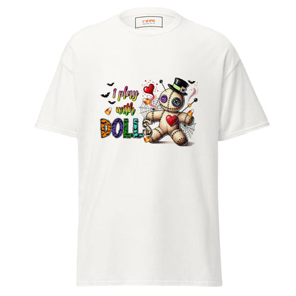I Play with Dolls | Voodoo Doll T-Shirt - White - T-Shirts Online