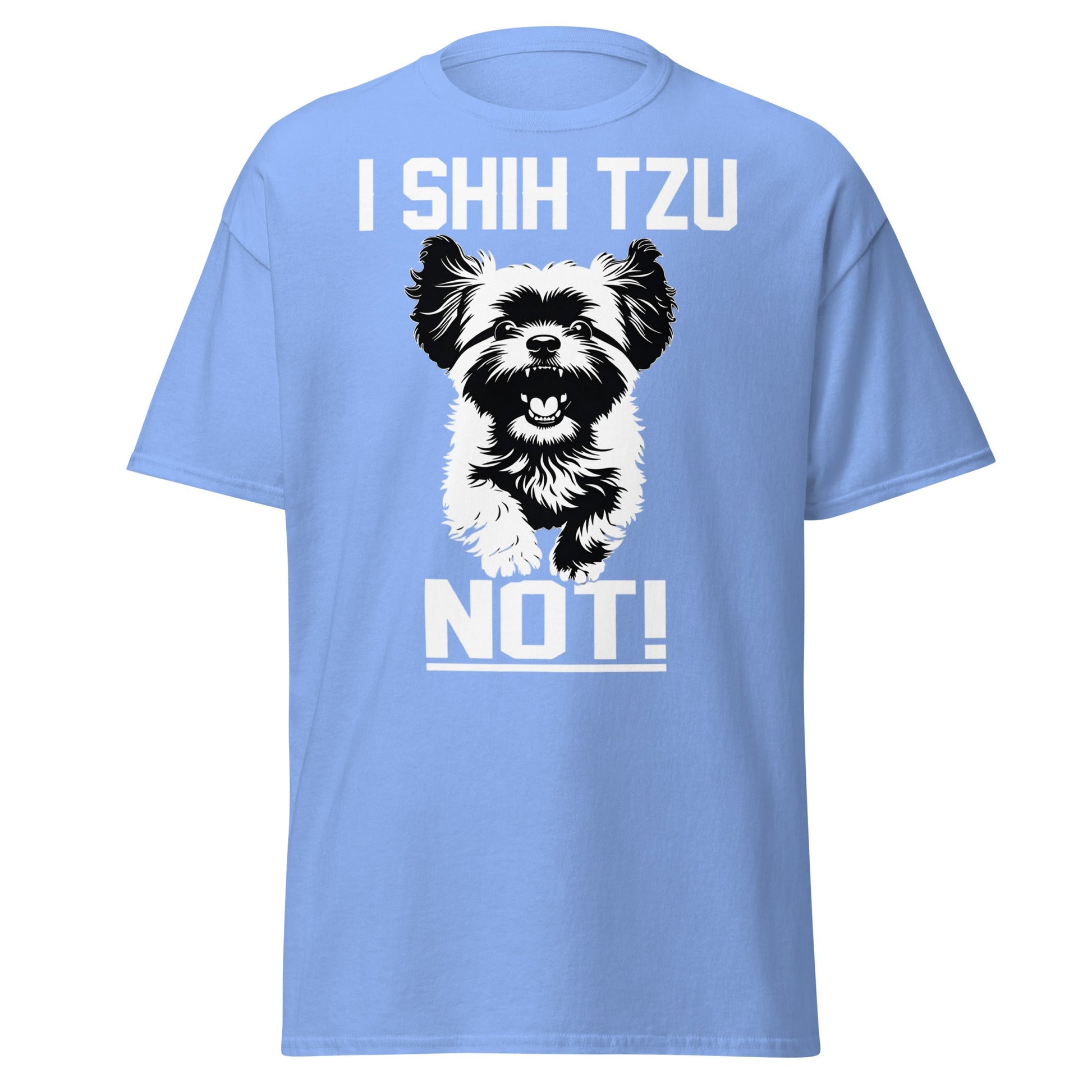 I Shih Tzu Not T-Shirt - Funny Dog Lover Pun Tee - Carolina Blue - T-Shirts Online