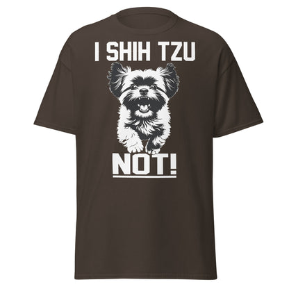 I Shih Tzu Not T-Shirt - Funny Dog Lover Pun Tee - Dark Chocolate - T-Shirts Online